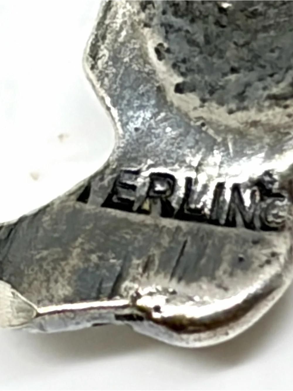 Antique Dutch Sterling Silver Victorian Era Man With Tulips Statement Brooch Pin